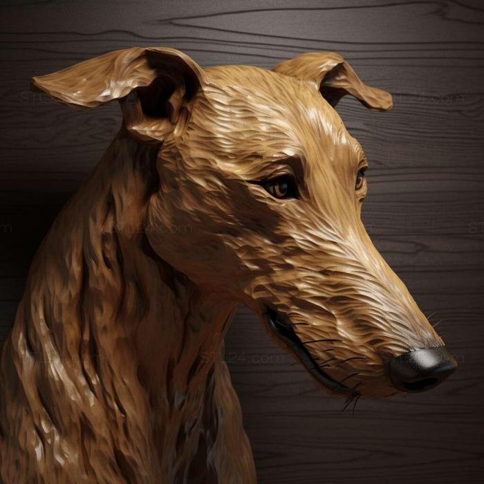 Nature and animals (st Greyhound dog 4, NATURE_412) 3D models for cnc